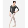 Lulli LUB860 Ayla balletpak voor dames driekwart mouwen mesh grijs