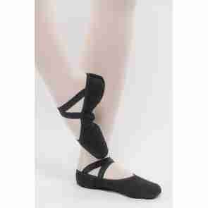 Dansez-Vous Vanie Elastische Balletschoenen Wit en Zwart voor Kinderen