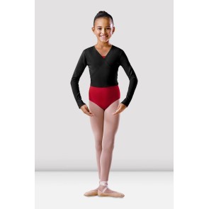 Bloch Meisjes Long Sleeve Wrap BU501C zwart