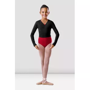 Bloch Meisjes Long Sleeve Wrap BU501C zwart