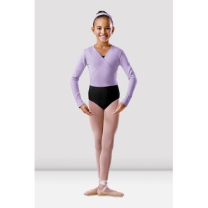 Bloch Meisjes Long Sleeve Wrap BU501C lilac