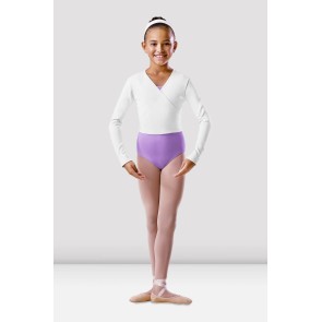 Bloch Meisjes Long Sleeve Wrap BU501C wit