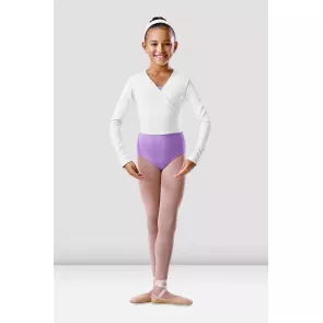Bloch Meisjes Long Sleeve Wrap BU501C wit