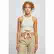 Urban Classics Ladies Cropped Knot Top softseagrass voor 