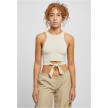 Urban Classics Ladies Cropped Knot Top softseagrass voor 