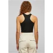 Urban Classics Ladies Cropped Knot Top zwart achter