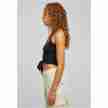 Urban Classics Ladies Cropped Knot Top zwart links
