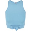 Urban Classics Ladies Cropped Knot Top balticblue
