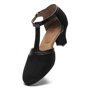 Rumpf Dames Zwarte Swing Schoenen 9236 suede upper