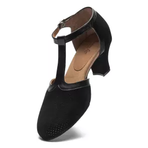 Rumpf Dames Zwarte Swing Schoenen 9236 suede upper