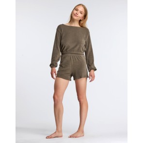 Temps Danse Dames French Terry Shorts Caresse wenge