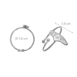 Alista Ring balletschoenen spitzen zilver metaal