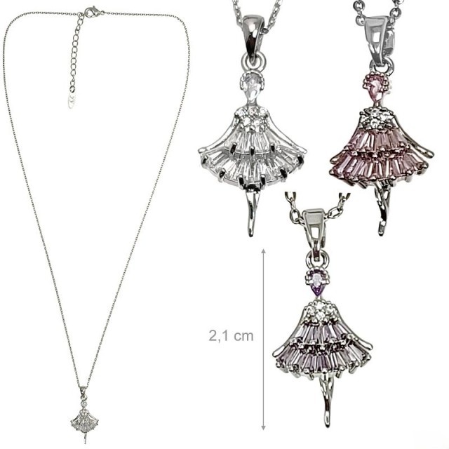 Alista Ketting Ballerina met Zirkonia