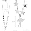 Alista Ballerina Ketting met Sterren Zilverkleurig