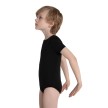 Capezio SE1062B balletpak voor jongens zwart korte mouwen 