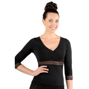 Rumpf RU5754 Almeria dames danstop met kant V-hals 