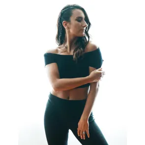 Capezio Knit Cropped Sweater black