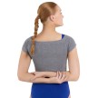 Capezio Knit Cropped Sweater grijs achter