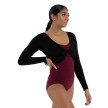 Capezio Shrug with Faux Knot zwart bolero model