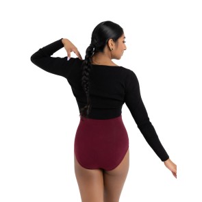 Capezio Shrug with Faux Knot zwart rug