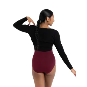 Capezio Shrug with Faux Knot zwart rug
