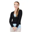 Capezio Ribbed Knit Wrap Sweater zwart