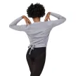 Capezio Ribbed Knit Wrap Sweater grijs achter