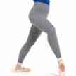 Capezio Ribbed Sweater Gebreide Legging dames grijs