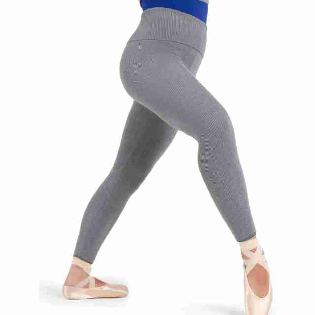 Capezio Ribbed Sweater Gebreide Legging dames grijs