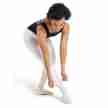 Capezio Ribbed Sweater Gebreide Legging dames wit met een elastische enkelzoom