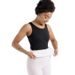 Capezio Ribbed Sweater Gebreide Legging dames wit met een opvouwbare tailleband