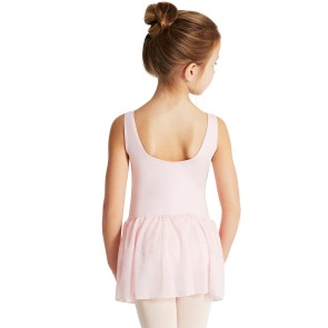 Capezio Meisjes Balletpakje met Rokje en Pinch 11309C roze met half open rug