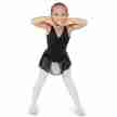 Capezio Meisjes Balletpakje met Rokje en Pinch 11309C zwart met V hals