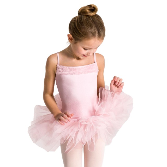 Capezio Meisjes Tutu Balletpakje met Ruche Hals 11307C roze