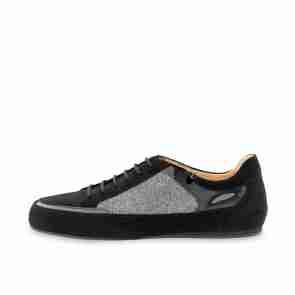 Werner Kern Carol Danssneakers voor Dames - zwart met zilveren glitter elementen - suede leren buitenzool  en uitneembare voetbed