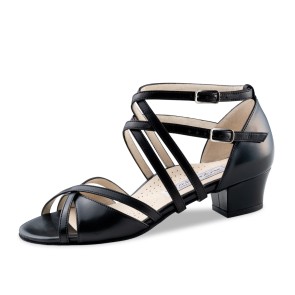Werner Kern Ilka zwarte dames dansschoenen met dubbele Kruisbandjes