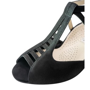 Werner Kern Holly zwarte suede dansschoenen voor dames van geitenleer en suede
