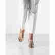 Werner Kern Holly goudkleurige latin dansschoenen voor dames met een gescheiden zool
