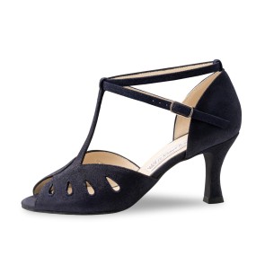 Werner Kern Lindsay Blauw Suede Dames Latin Dansschoenen