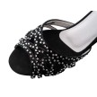Anna Kern Dames dansschoenen Clemence met zwarte stof en glitters