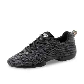Suny Anna Kern 4050 Knit zwart-grijs Heren Danssneakers met Splitzool