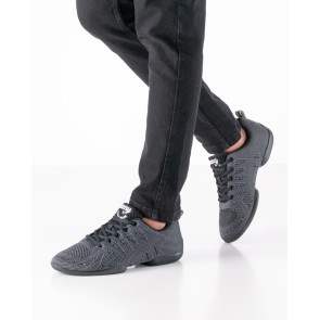 Suny Anna Kern 4050 Knit zwart-grijs Heren Danssneakers met Splitzool voor binnen en buiten