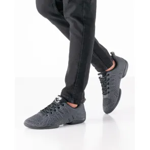 Suny Anna Kern 4050 Knit zwart-grijs Heren Danssneakers met Splitzool voor binnen en buiten