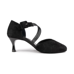 Portdance PD126 Dames Nubuck met Zwarte Strips