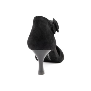 Portdance PD126 Dames Nubuck Dansschoenen met Zwarte Strips