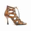 Portdance PD804 Dark Tan Leder Dansschoenen 7cm hak