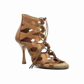 Portdance PD804 Dark Tan Leder Dansschoenen