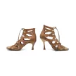 Portdance PD804 Dark Tan Leder Dansschoenen