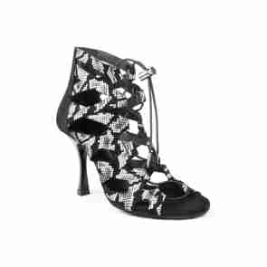 Portdance PD804 Dansschoenen Zwart-Wit Slangenprint