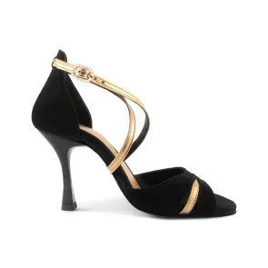 Portdance PD816 Black Gold Leather